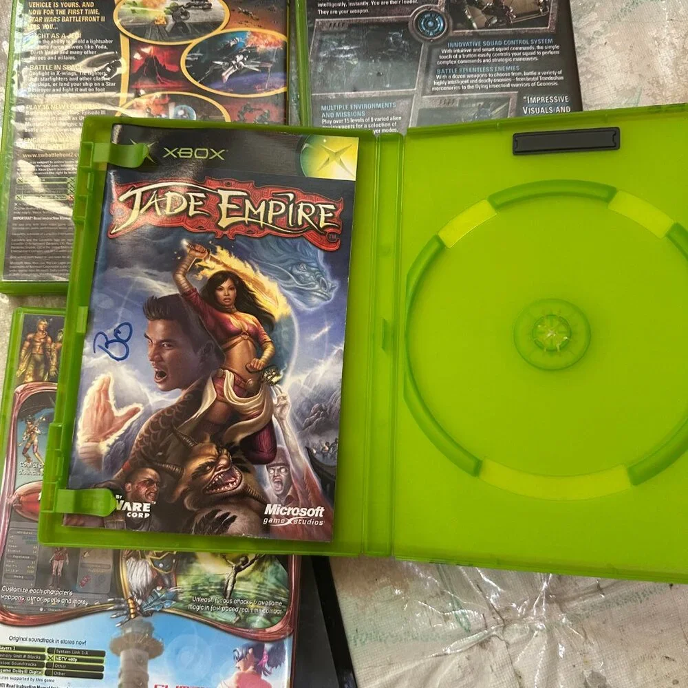 Lot of 4 Xbox Cases Star Wars: Battlefront II Republic Commando Sudeki Jade Empi